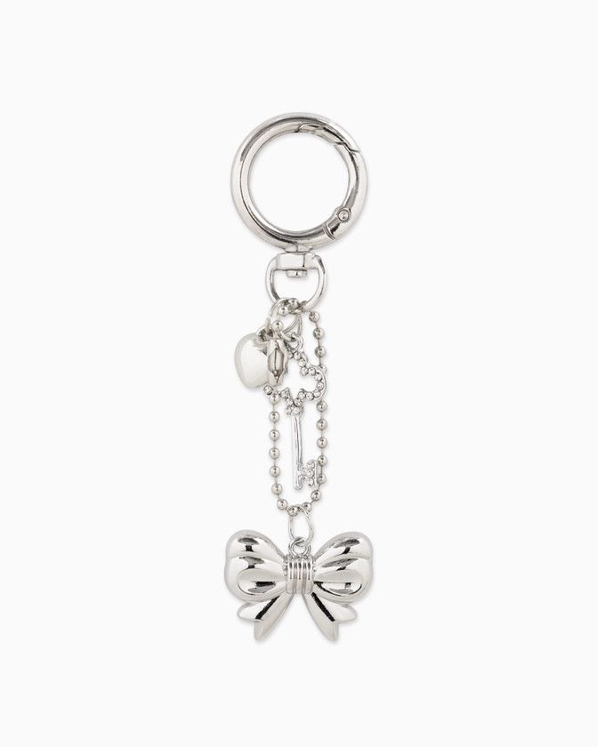 Bag Charm Keychain, Color: Bow,Puffy Heart, Clover Key