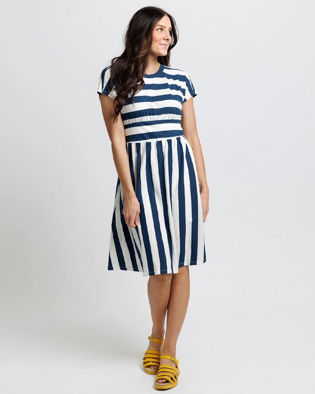Short Sleeve Midi Knit Summer Dress