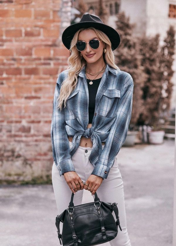 Oversized Loose Plaid Shirt