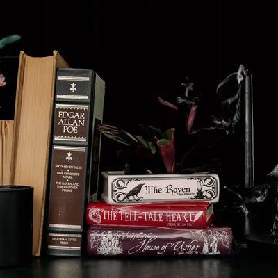 Stacked Book Planter, the Raven