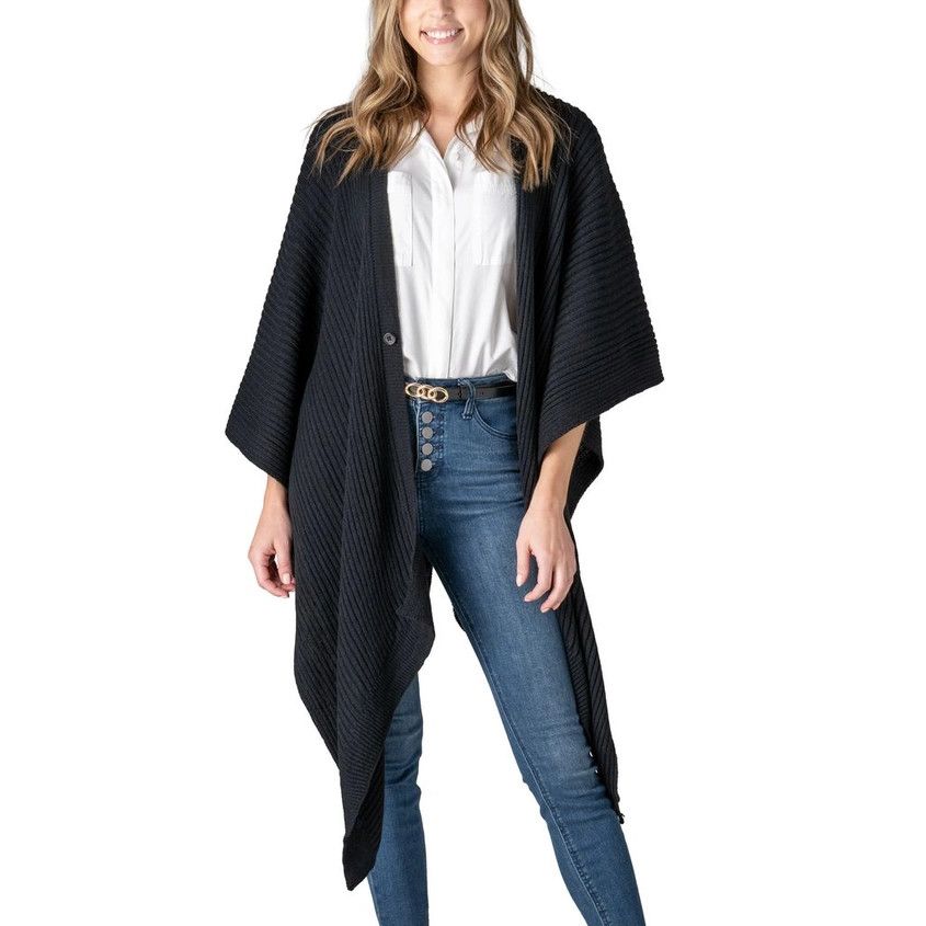 Heritage Sweater Wrap, Color: Black