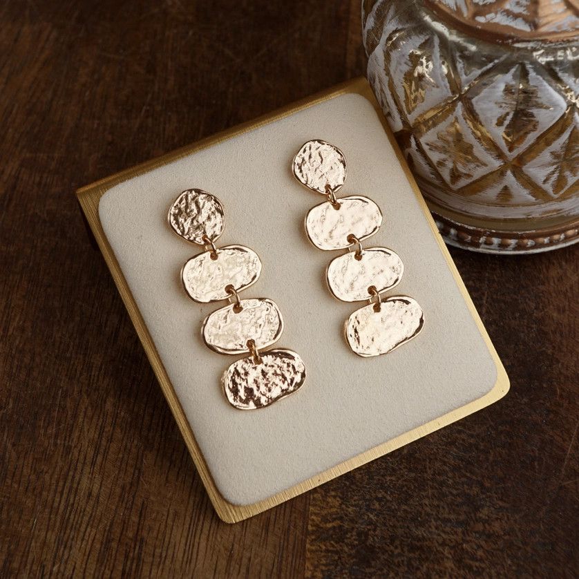 Elliptic Trio Drop Earrings