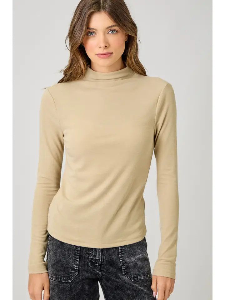 Knit Mock Neck Sweater 