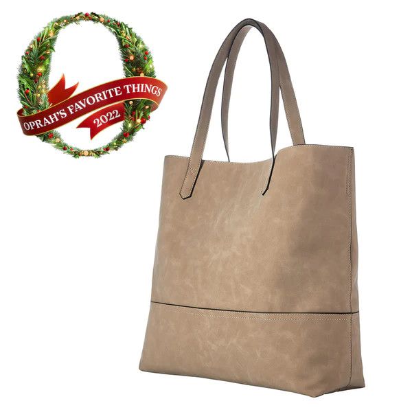 Taylor Tote Bag, Taupe Suede