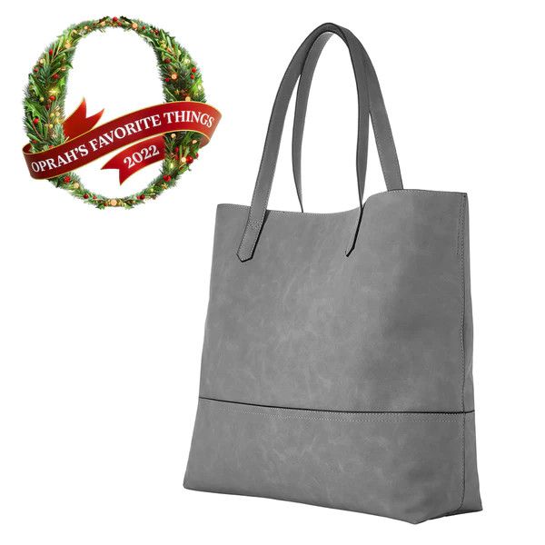 Taylor Tote Bag, Grey Suede