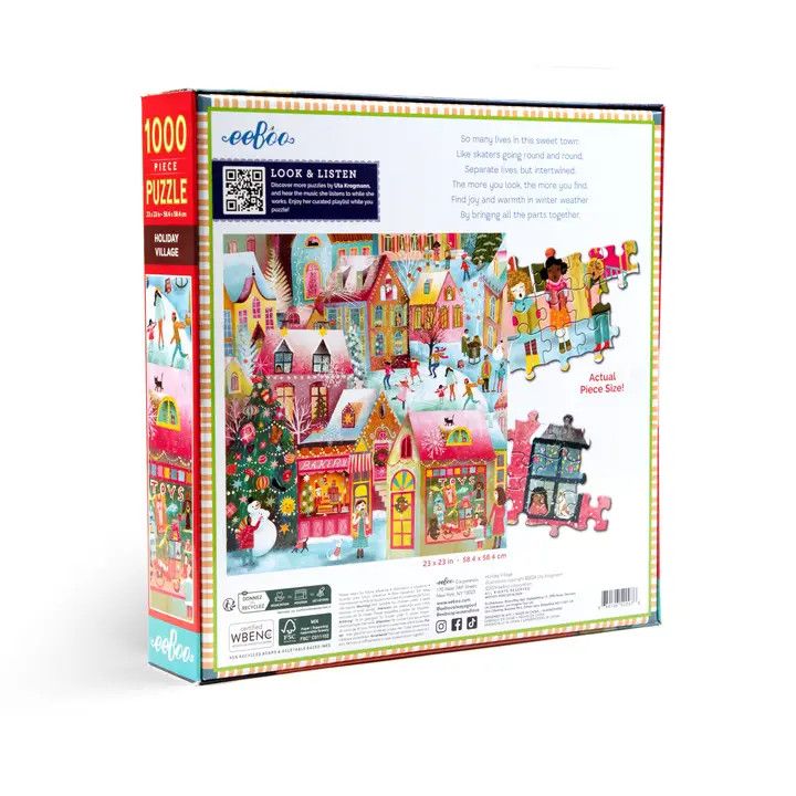 Holiday Village 1000 Piece Square Puzzle