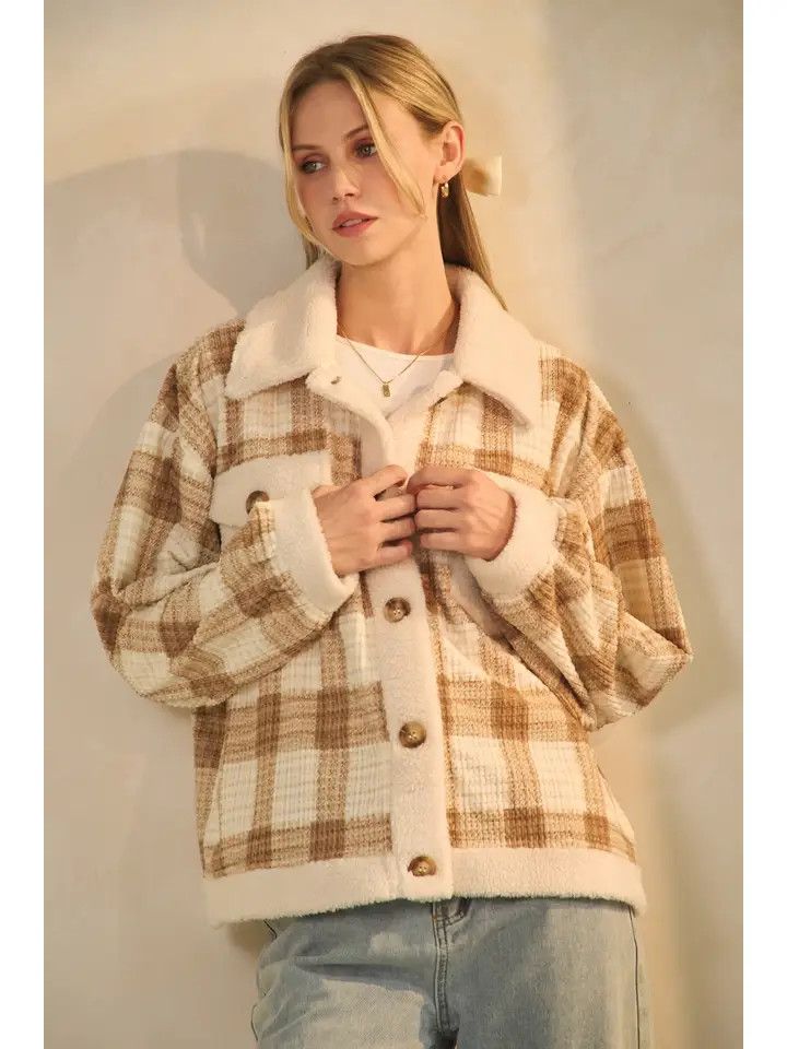 Plaid Sherpa Jacket