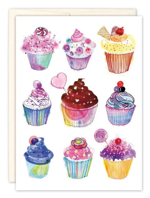 Cupcakes Birthday Card