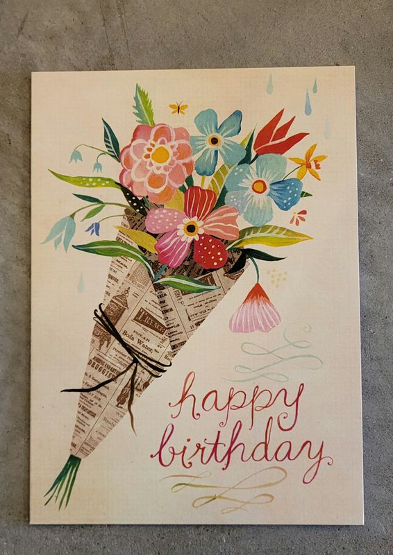 Bouquet Birthday Card