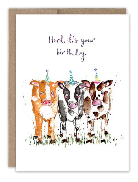 Cows Herd It&#39;s Your Birthday Card