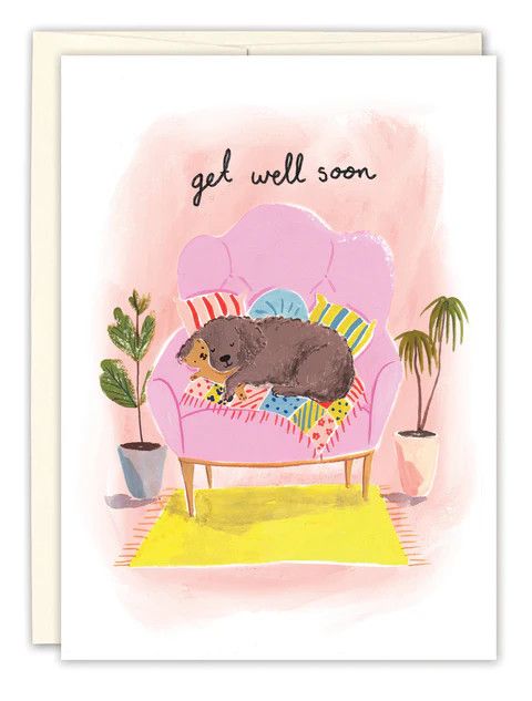 Cozy Dog Get Well Card