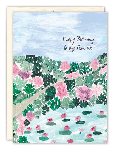 Lily Pond Birthday Card