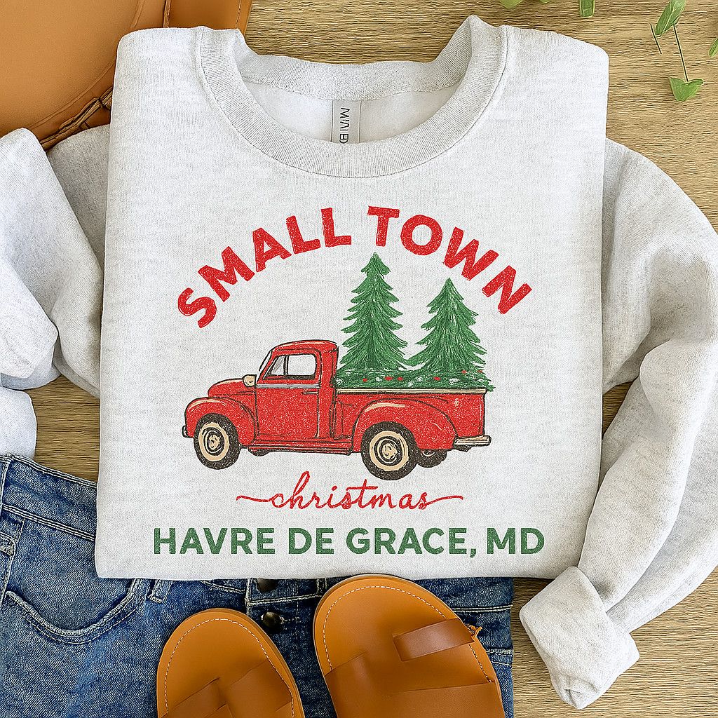Small Town Christmas, HdG, Crewneck Sweatshirt