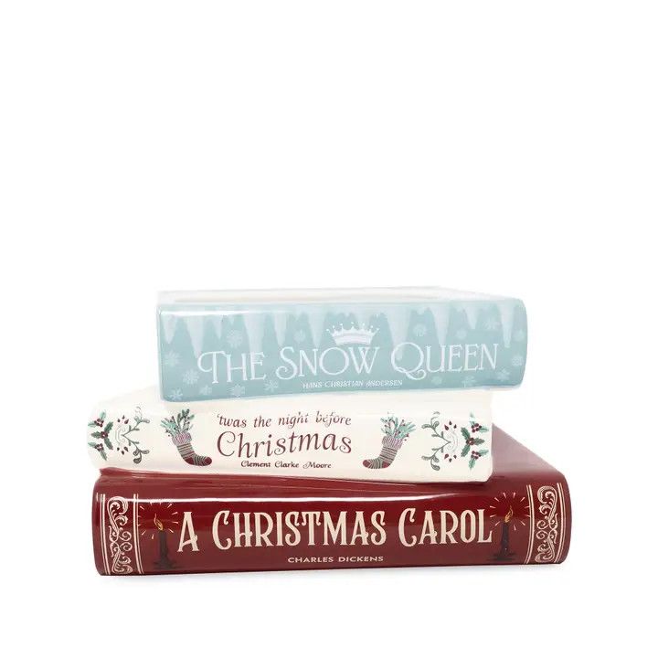 Stacked Book Planter, A Christmas Carol