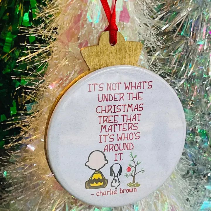 Christmas Ornaments, Color: Charlie Brown Quote