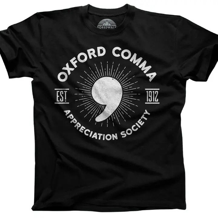 Oxford Comma Appreciation Society T-Shirt