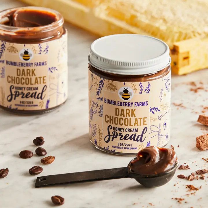 Dark Chocolate Honey Cream Spread - 8oz