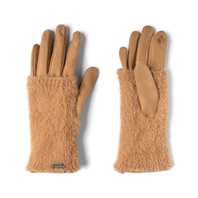 Bristol 2-in-1 Fingerless Gloves, Color: Camel