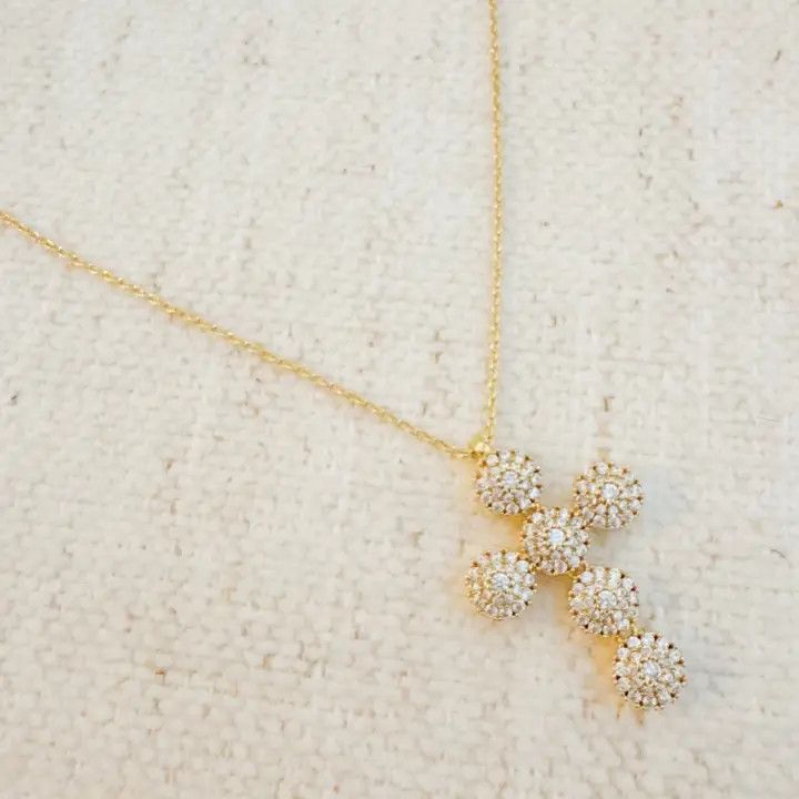 Dainty Sparkle Cross Necklace