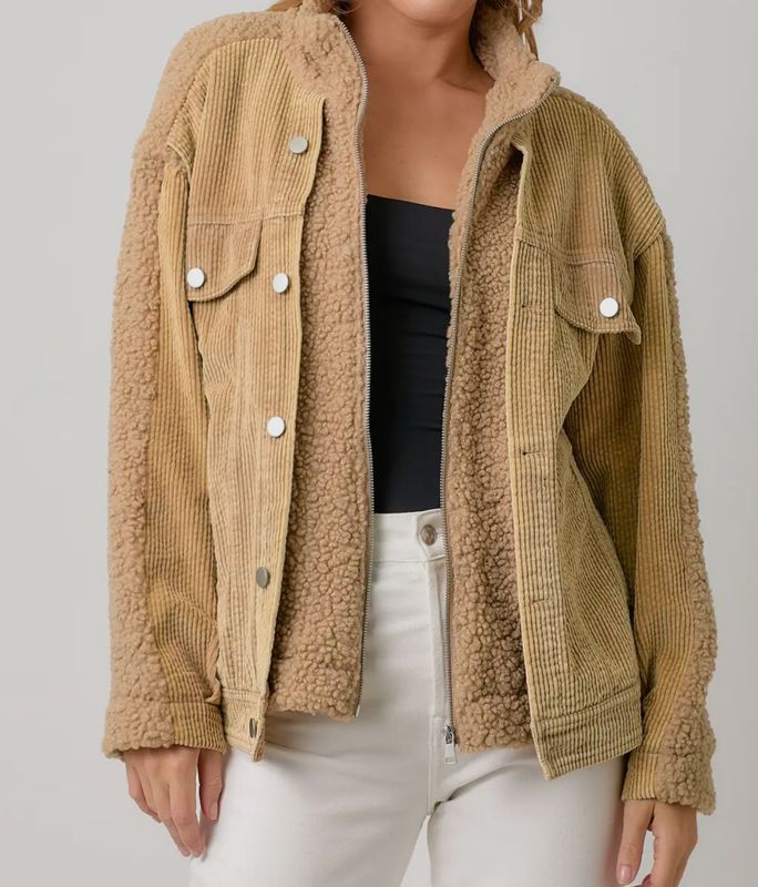Corduroy Mixed Sherpa Jacket