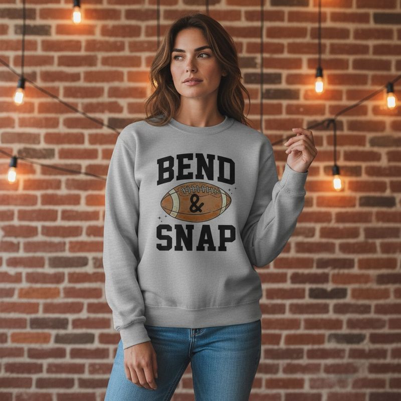 Bend and Snap Football Crewneck