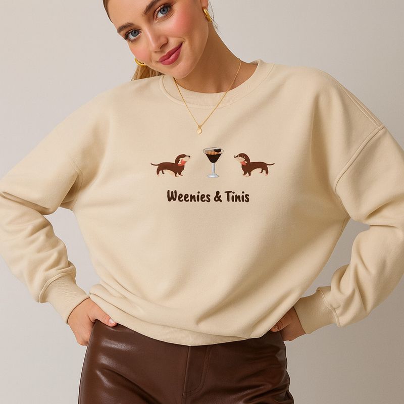 &quot;Weenies &amp; Teenies&quot; Embroidered Sweatshirt
