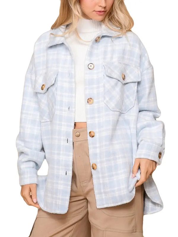Plaid Print Shacket
