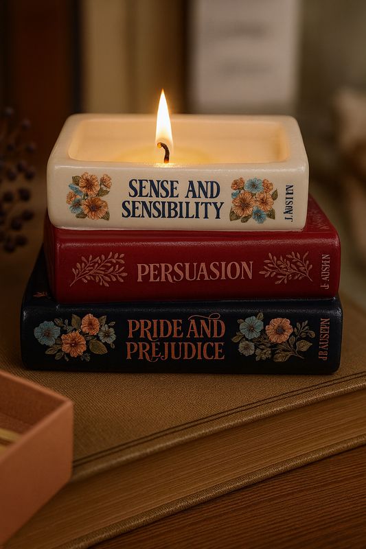 Bookstack Candle, Jane Austen