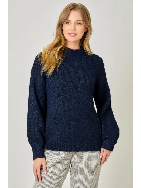 Mock Neck Sparkle Sweater