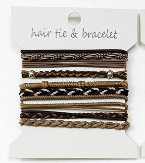Boho Inspired Hair Tie Bracelets, Color: Assortment 1