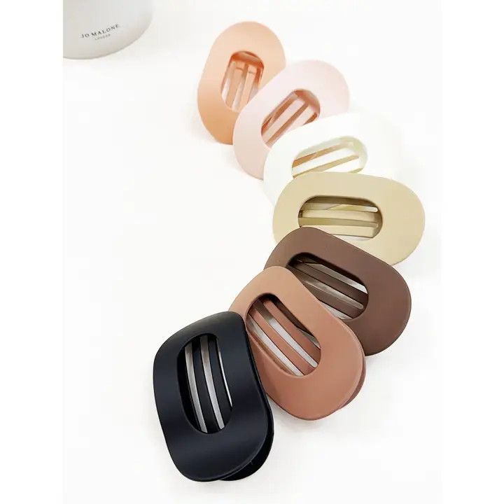 French Design Flat Hair Claw Clips