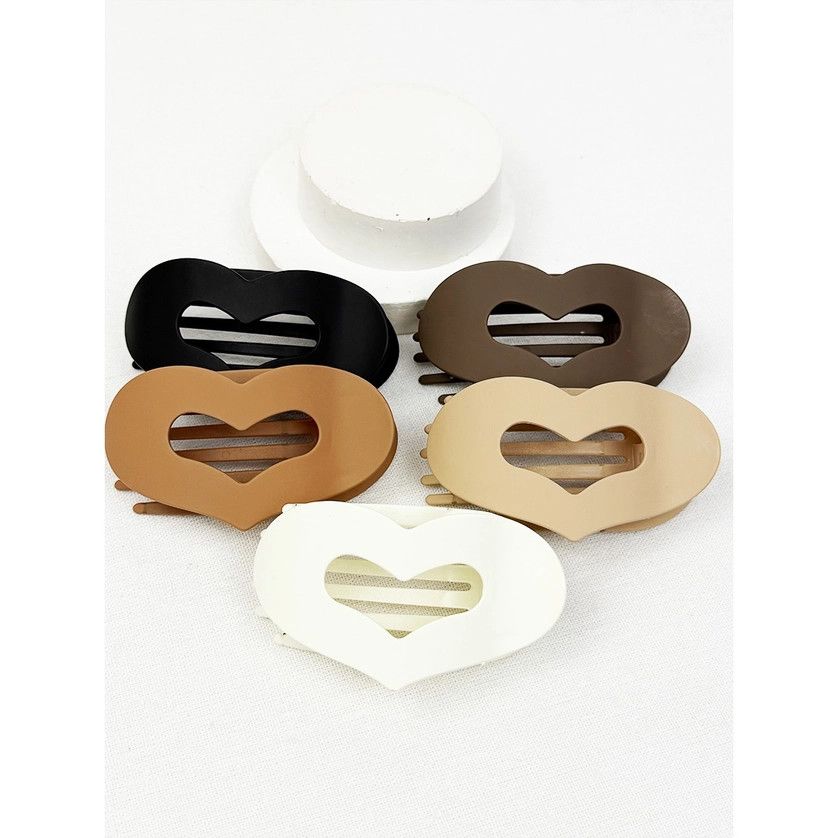 Heart Shape Flat Claw Clip