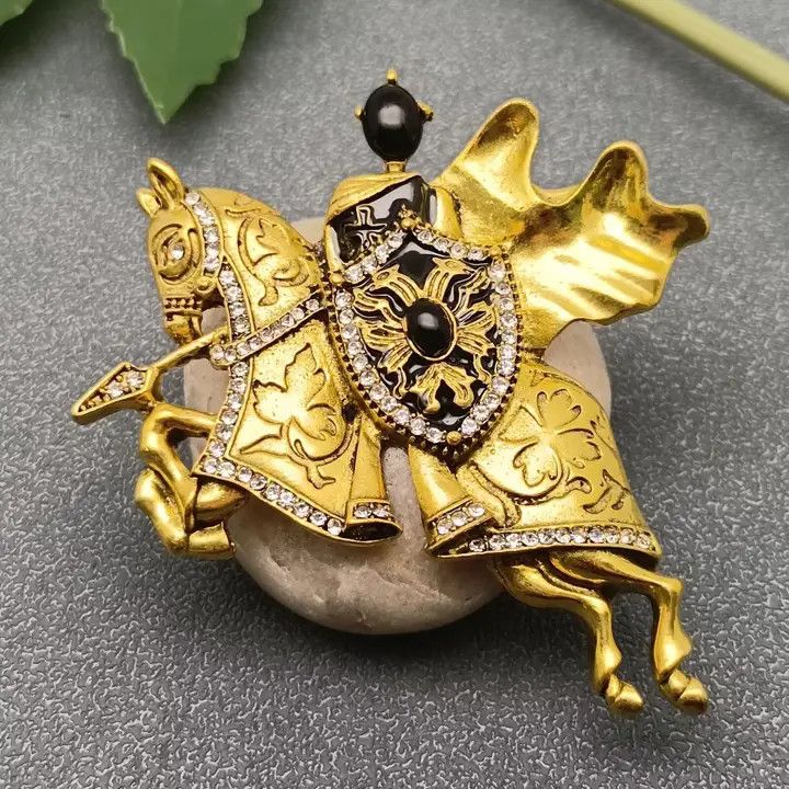 Golden Knight Brooch