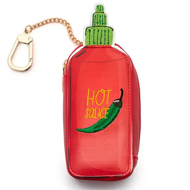 2-in-1 Bag Charm &amp; Reusable Shopper Bag, Color: Hot Sauce Bottle