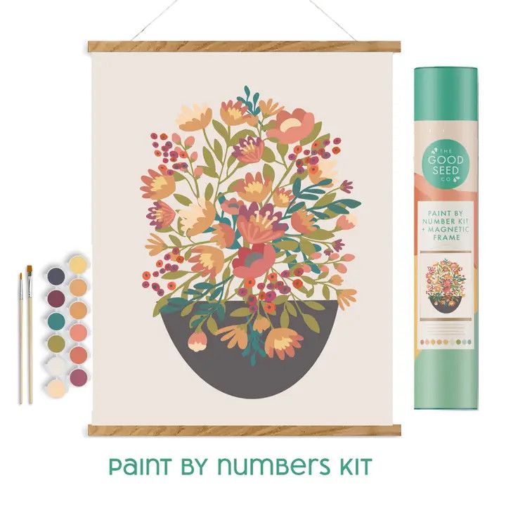 The Good Seed | Minimalist Paint-By-Number Kit - Flowers