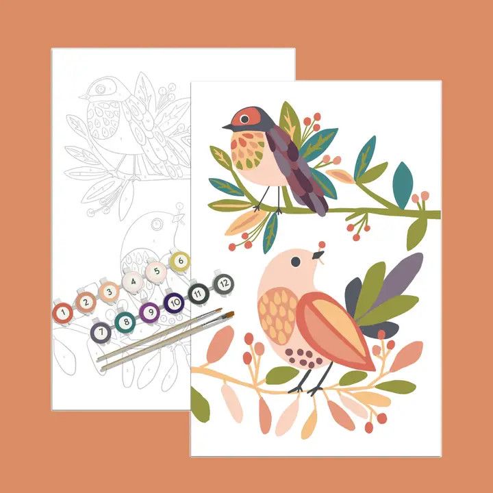 Birds On A Branch Paint By Number Kit