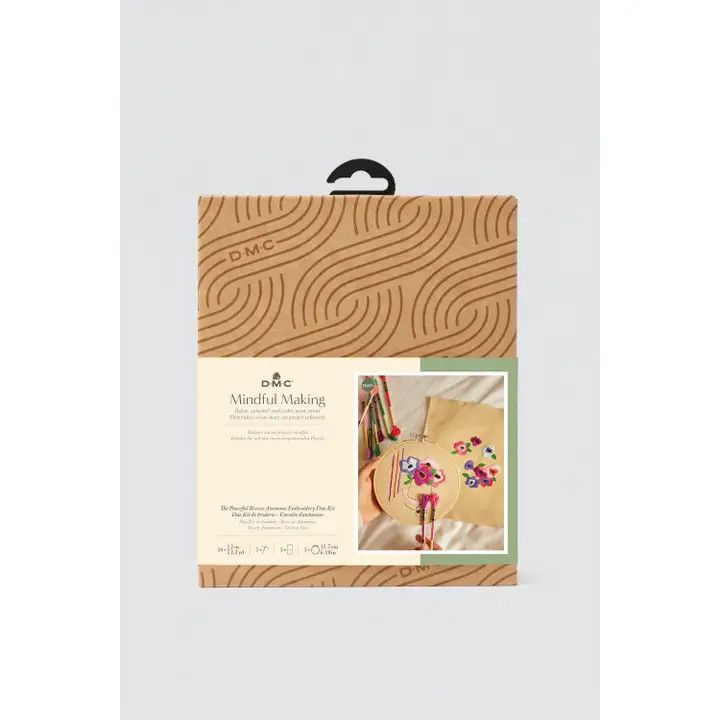 The Peaceful Breeze Anemone Embroidery Duo Kit