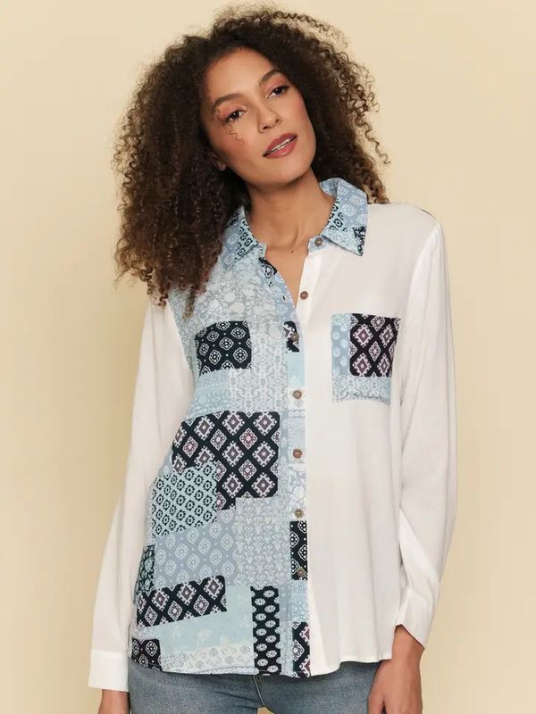 Mixed Print Shirt