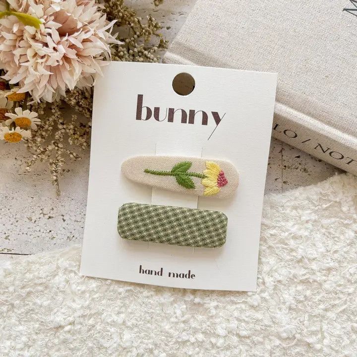 Embroidered Fruit Floral Clip