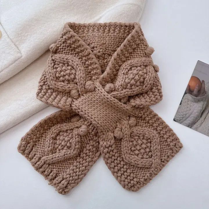 Warm Knit Bow Scarf