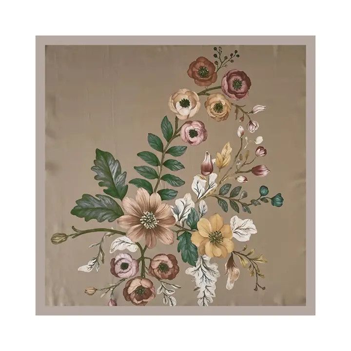Soft Botanical Print Scarf