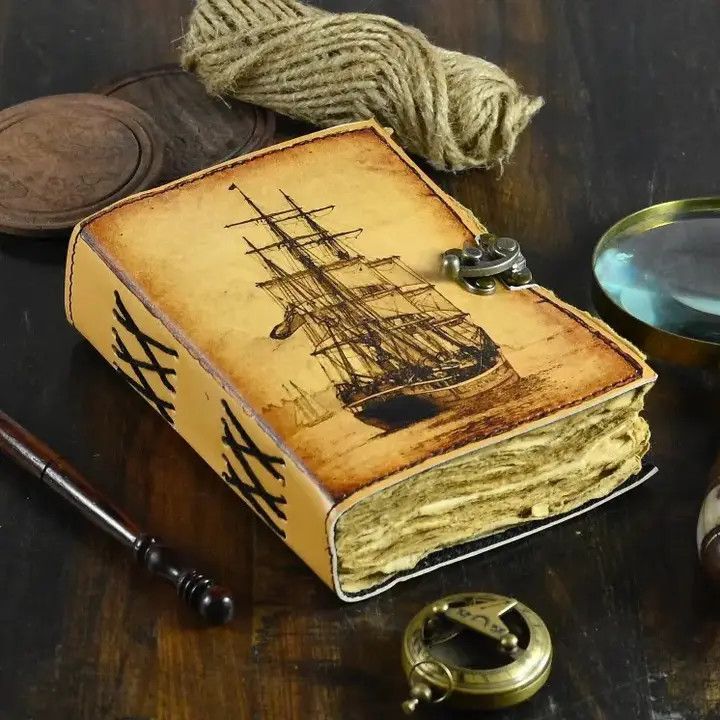 Sailing Ship Boat Journal Notebook Book of Shadows
