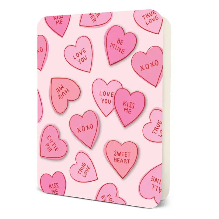 Sweet Candy Hearts Deluxe Greeting Card