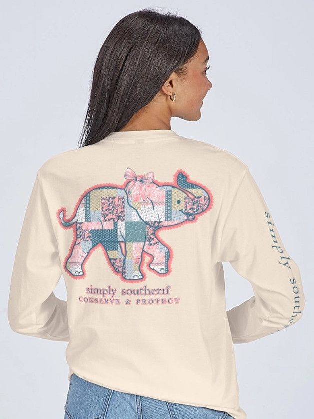 Quilted Elephant Protect &amp; Conserve LS Tee
