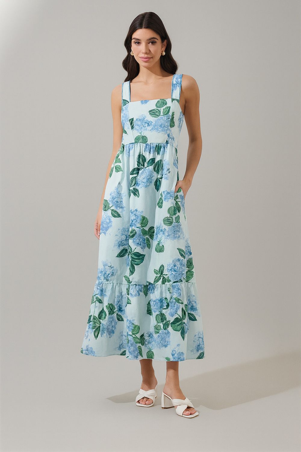 Mirla Floral Krisy Sleeveless Maxi Dress