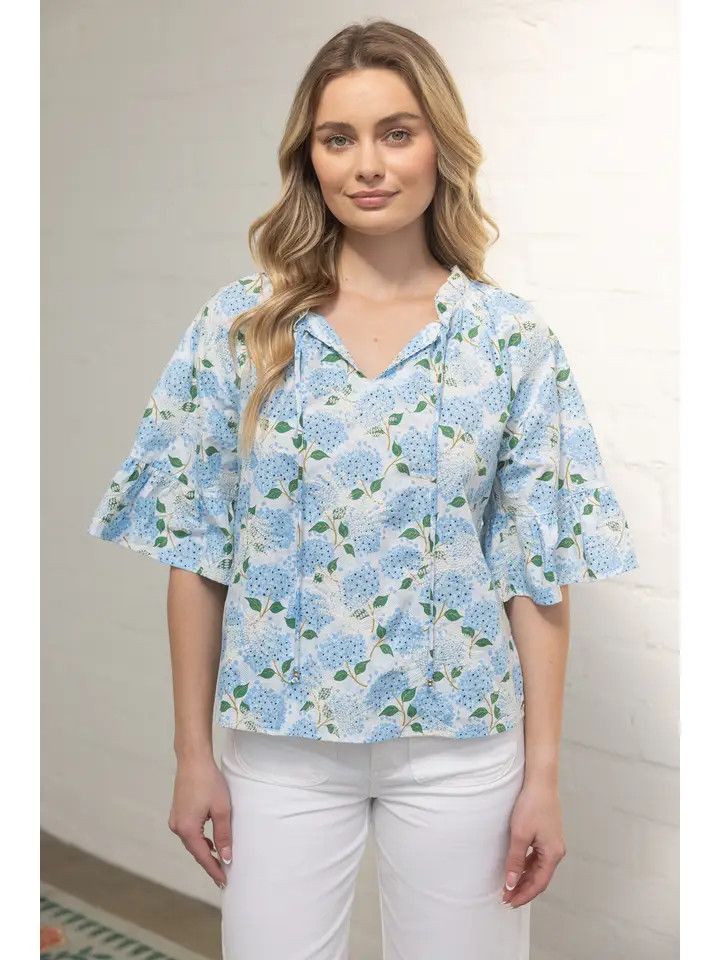 Embroidered Floral Beaded Spaghetti Tie Top