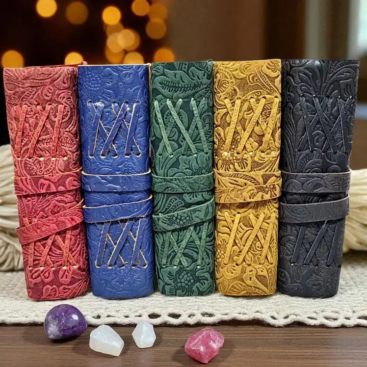 Embossed Leather Journal w/ Key