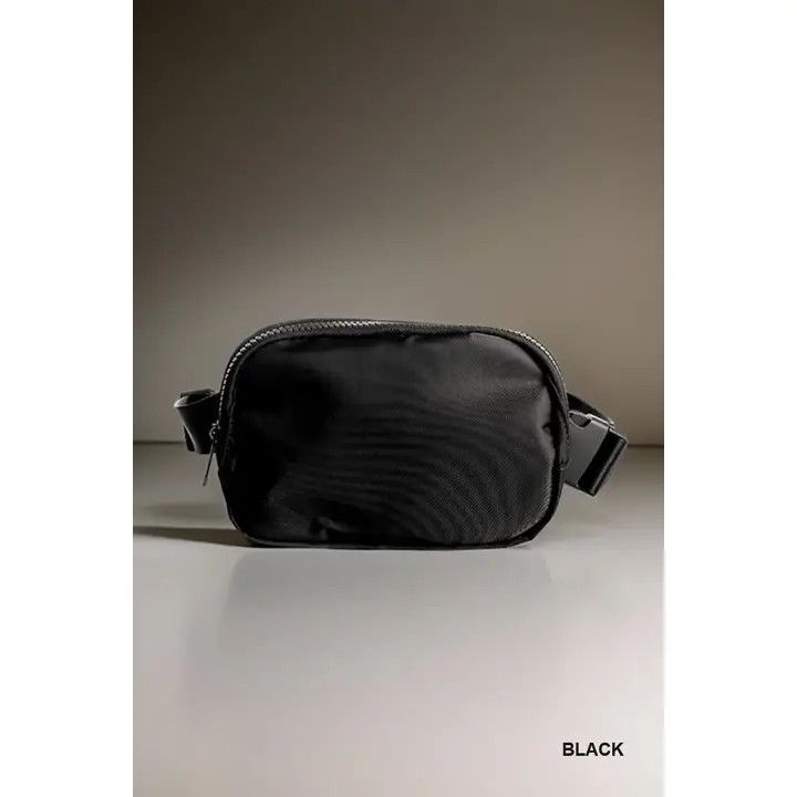 Crossbody Fanny Pack Belt Bag, Color: Black