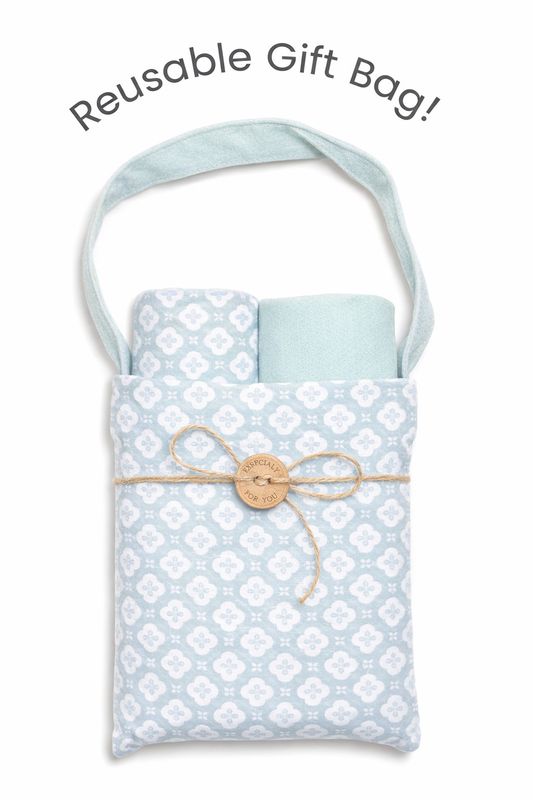 3 Piece Mint Floral Tea Towel Set