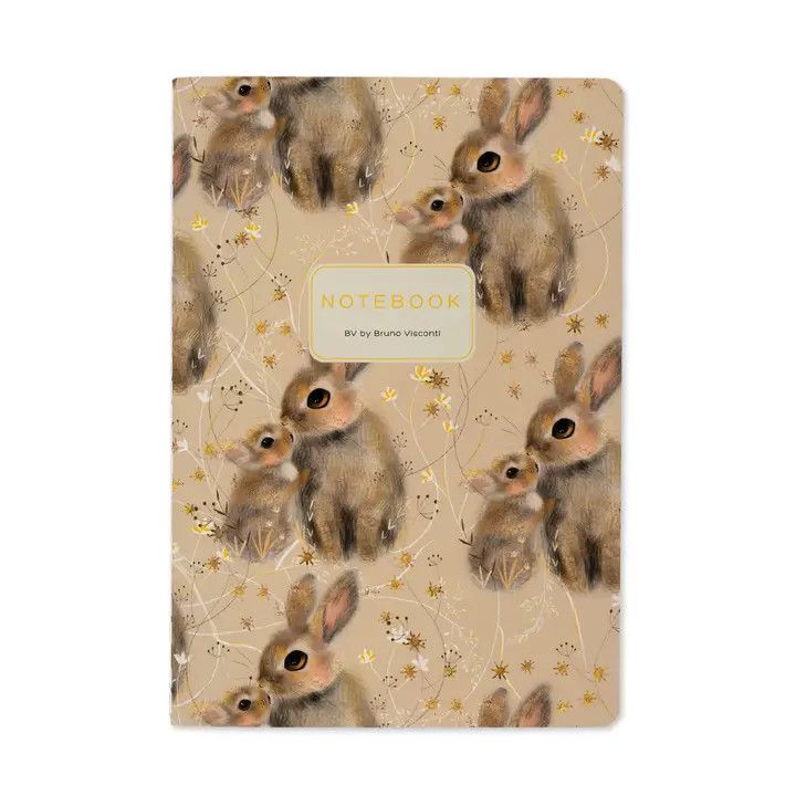 A5 Notebook, Color: Bunnies